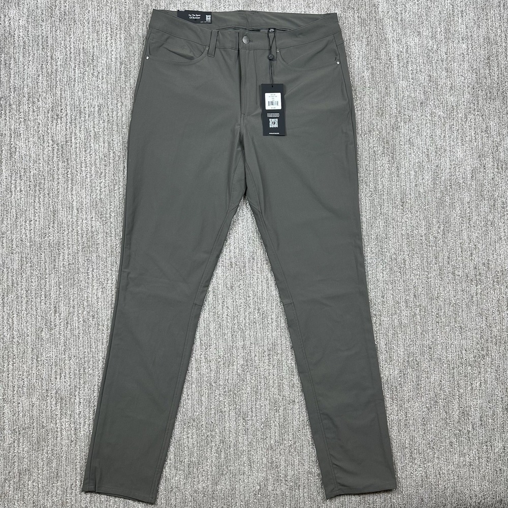 Cuts Clothing AO 5-Pocket Slim-Fit Performance Stretch Pants Taupe Mens 34x32